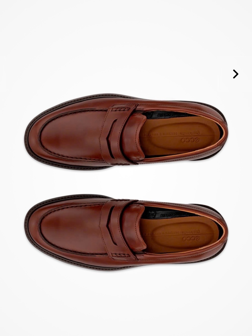 ECCO Men’s Brown Leather Penny Loafers Metropole. 44 EU